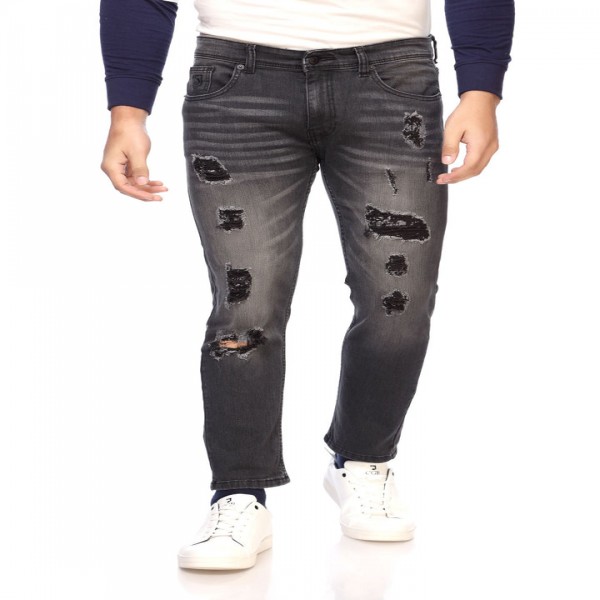 Black Faded Ripped Jeans